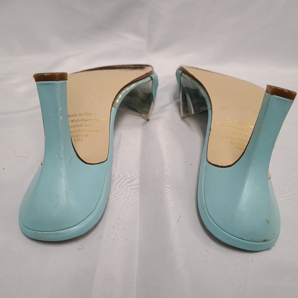 Lucy Pereda Blue Leather Heels with bow - Picture 6 of 7